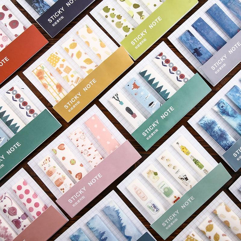 80 Sheets/pack Cute Sticky Notes Index Tab Flags Memo Pads