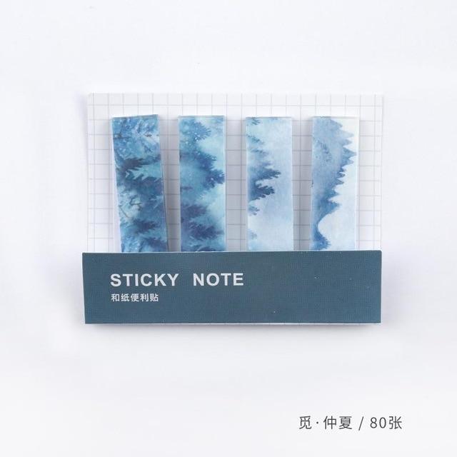 80 Sheets/pack Cute Sticky Notes Index Tab Flags Memo Pads