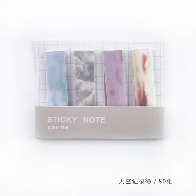 80 Sheets/pack Cute Sticky Notes Index Tab Flags Memo Pads