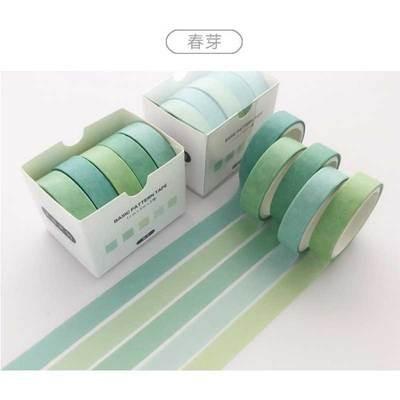 Basic Color Cute Washi Tape Set 5pcs/set