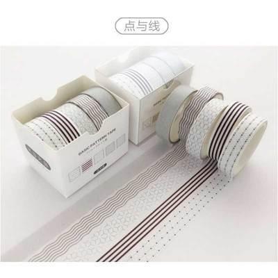 Basic Color Cute Washi Tape Set 5pcs/set
