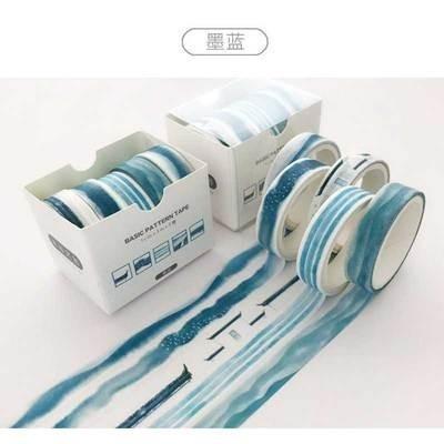 Basic Color Cute Washi Tape Set 5pcs/set