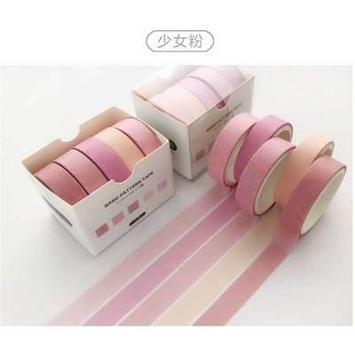 Basic Color Cute Washi Tape Set 5pcs/set