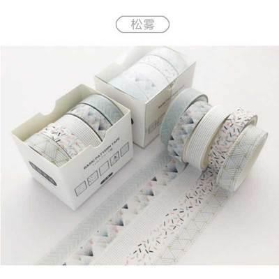 Basic Color Cute Washi Tape Set 5pcs/set