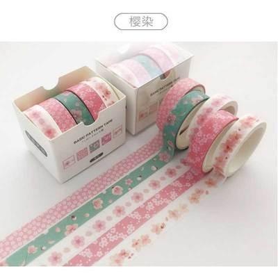 Basic Color Cute Washi Tape Set 5pcs/set