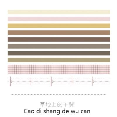 Cute Basic Color Washi Tape Bullet Journal Supplies