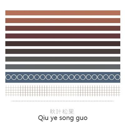 Cute Basic Color Washi Tape Bullet Journal Supplies