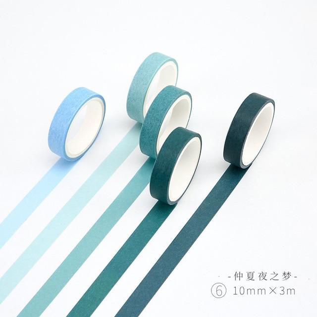 5pcs/lot Rainbow Washi Tape Set