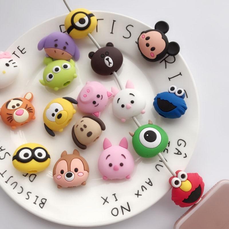 Cute Cartoon Animel Cable Protector For Iphone Usb cable Chompers Holder