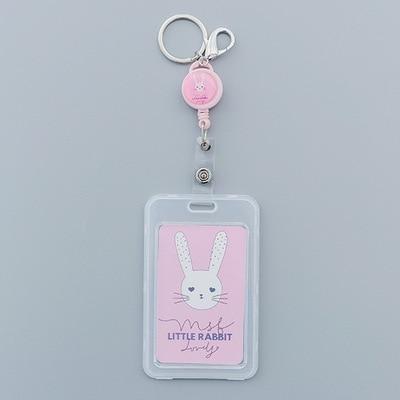 Cute Cartoon Retractable Badge Card Holder