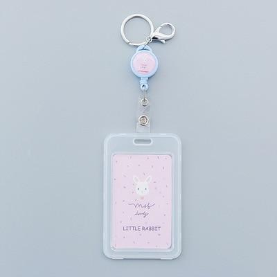 Cute Cartoon Retractable Badge Card Holder