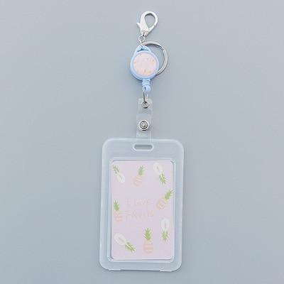 Cute Cartoon Retractable Badge Card Holder