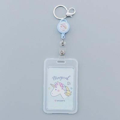 Cute Cartoon Retractable Badge Card Holder
