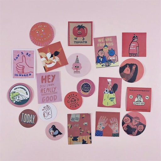 60PCS Vintage Cute Small Stickers