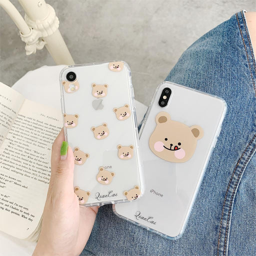 funny Bear Phone Case For İphone Xs MAX XR X 6 6s 7 8 plus