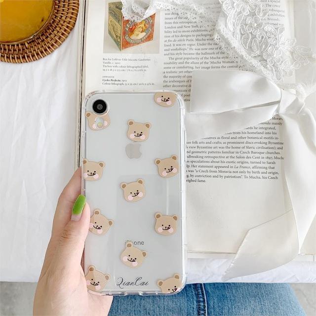 funny Bear Phone Case For İphone Xs MAX XR X 6 6s 7 8 plus