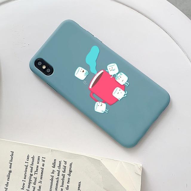 Cute Cartoon Milk Biscuits Case Cover For iPhone 7, XS MAX, XR, X, 8, 6, 6s Plus