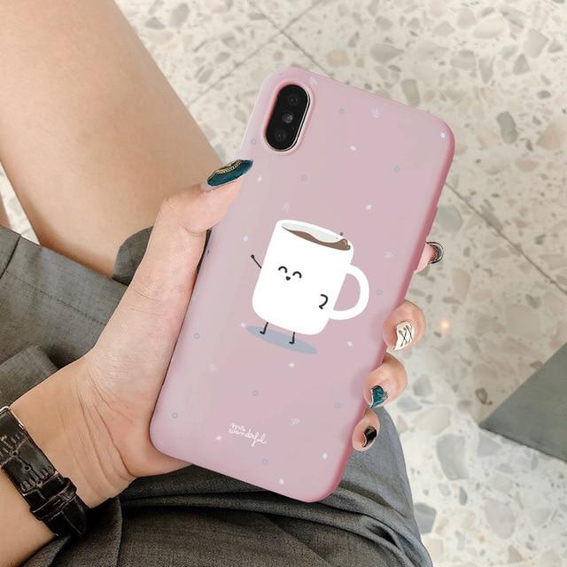 Cute Cartoon Milk Biscuits Case Cover For iPhone 7, XS MAX, XR, X, 8, 6, 6s Plus