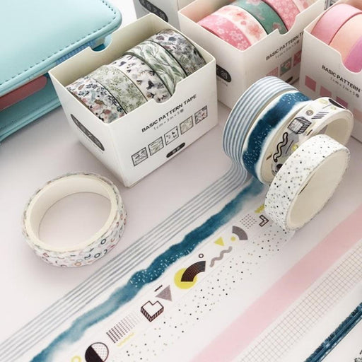 Basic Color Cute Washi Tape Set 5pcs/set