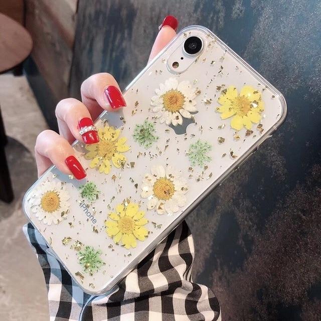 Dried Real Flower Handmade Pressed Phone Cases For iPhone 11 Pro Max, X, XS Max, XR, 6, 6S, 7, 8 Plus
