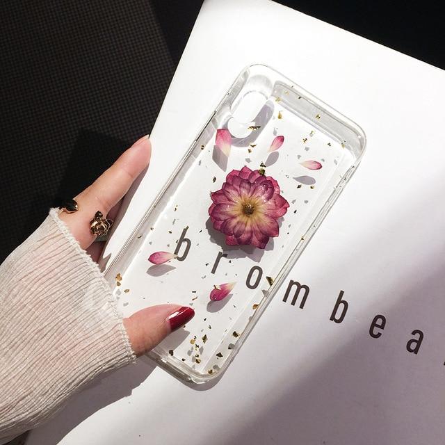 Dried Real Flower Handmade Pressed Phone Cases For iPhone 11 Pro Max, X, XS Max, XR, 6, 6S, 7, 8 Plus