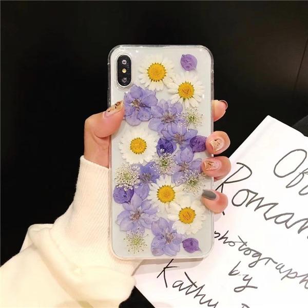 Dried Real Flower Handmade Pressed Phone Cases For iPhone 11 Pro Max, X, XS Max, XR, 6, 6S, 7, 8 Plus