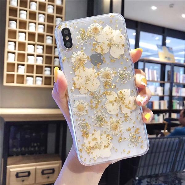 Dried Real Flower Handmade Pressed Phone Cases For iPhone 11 Pro Max, X, XS Max, XR, 6, 6S, 7, 8 Plus