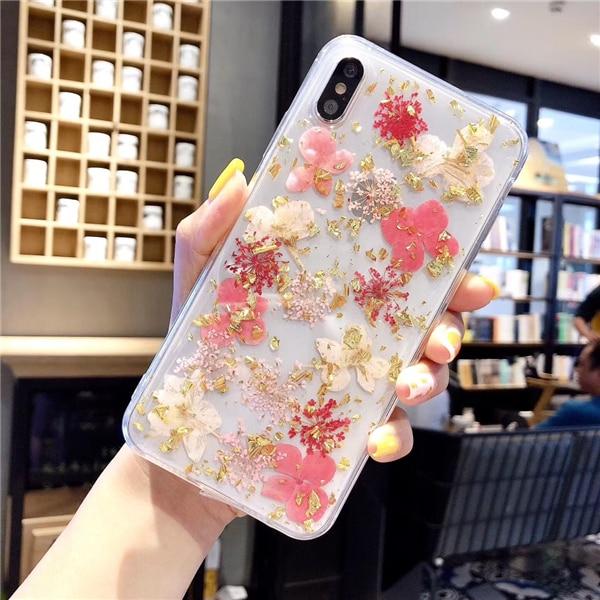 Dried Real Flower Handmade Pressed Phone Cases For iPhone 11 Pro Max, X, XS Max, XR, 6, 6S, 7, 8 Plus