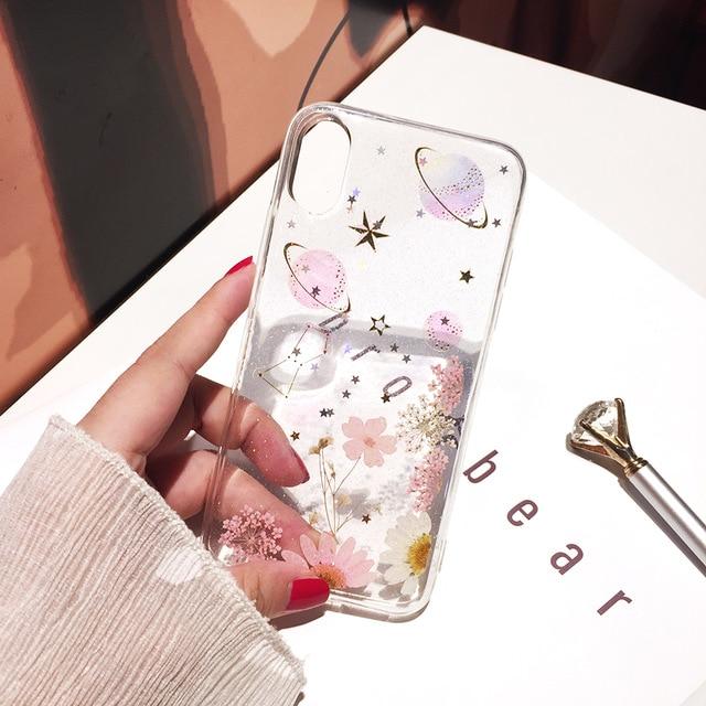 Dried Real Flower Handmade Pressed Phone Cases For iPhone 11 Pro Max, X, XS Max, XR, 6, 6S, 7, 8 Plus