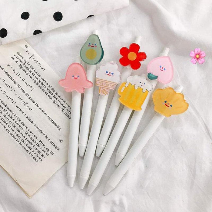 1 Pcs Cute 0.5mm Press Gel Pens