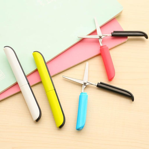 Pen Type Folding Portable Color Scissors