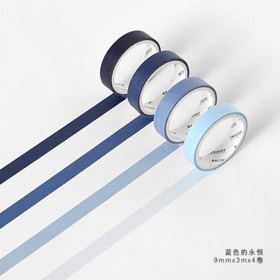 Creative Color Washi Tape 9mmX3m 4pcs/set