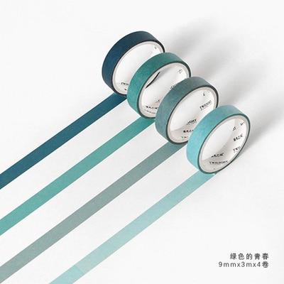Creative Color Washi Tape 9mmX3m 4pcs/set