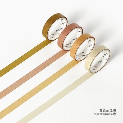 Creative Color Washi Tape 9mmX3m 4pcs/set