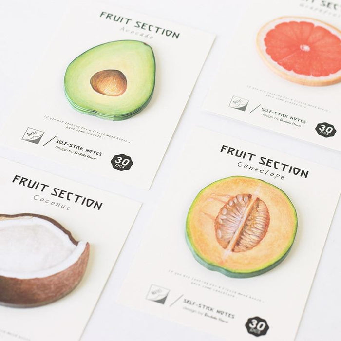 4 Style Tropical Fruits Memo Pad