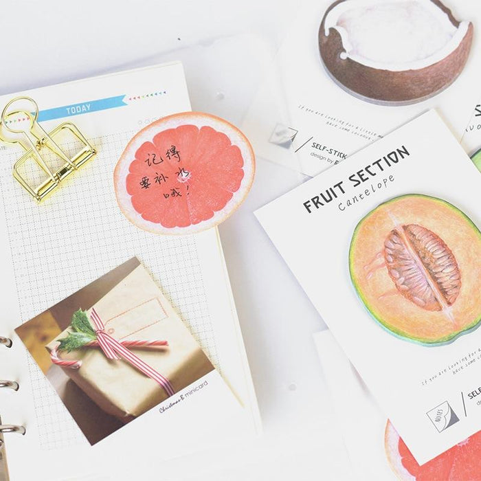 4 Style Tropical Fruits Memo Pad