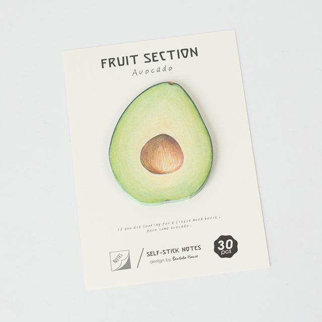 4 Style Tropical Fruits Memo Pad