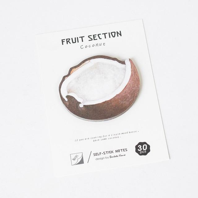 4 Style Tropical Fruits Memo Pad