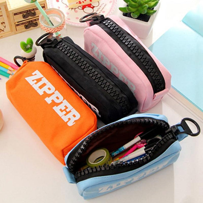 Korean Big Zipper Pencil Bag