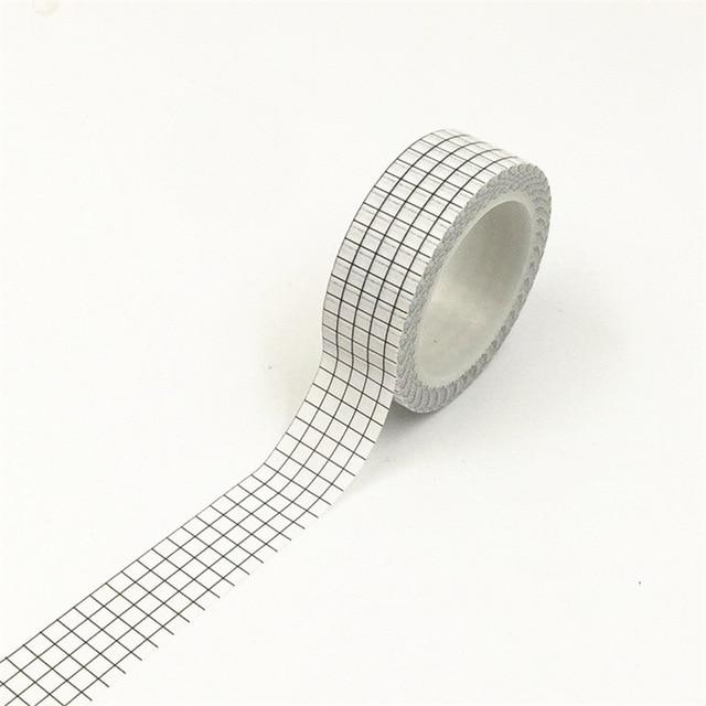 10M Black and White Grid Washi Tape