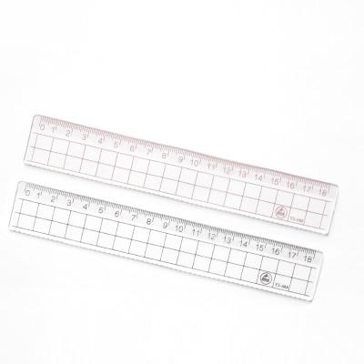 2pcs 15cm 18cm 20cm Transparent Simple Ruler