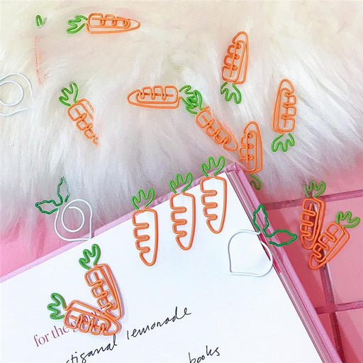 4PCs Cartoon Cute Fruit Carrot Paper Clip