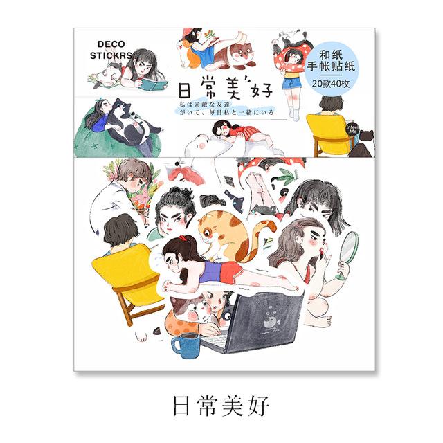 40pcs/pack Craft Stickers Scrapbooking DIY