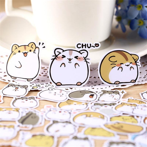 38 pcs Mini Hamster Stickers