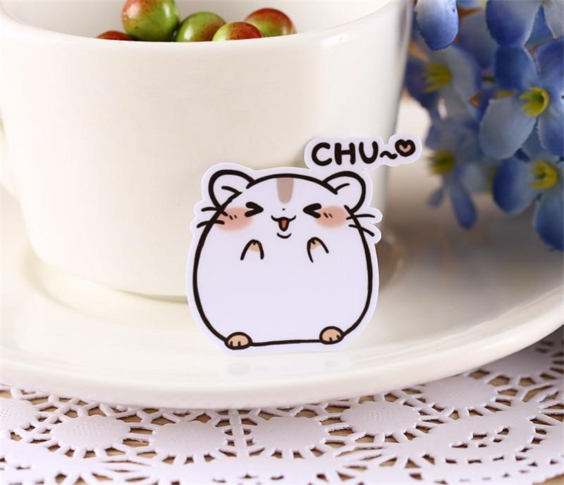 38 pcs Mini Hamster Stickers