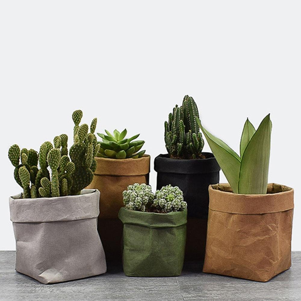 Planter Pot Washable Kraft Paper Flowerpot