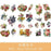 3pcs/set Cartoon Flowers Leaves Sticker