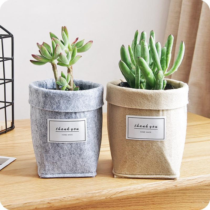 2019 New Letters Print Felt Flower Pots Home Desktop Flowerpot