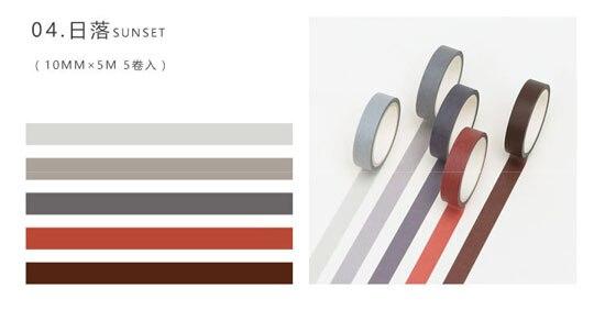5m Length Pure Washi Tape