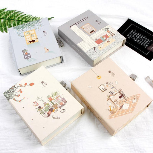 "Cats Holiday" Diary with Lock Notebook